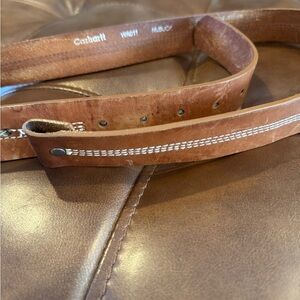 Carhartt Nubuck Leather Belt in Rich Brown